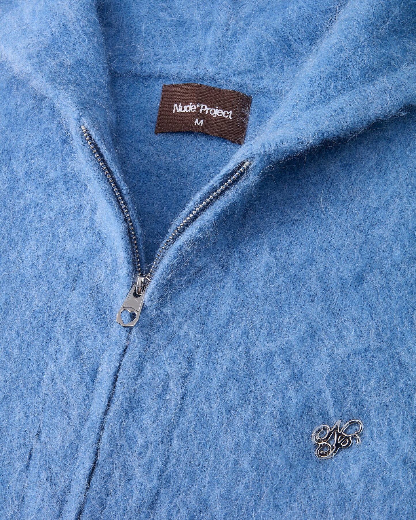 Alpachino Knit Zip-Up Blue