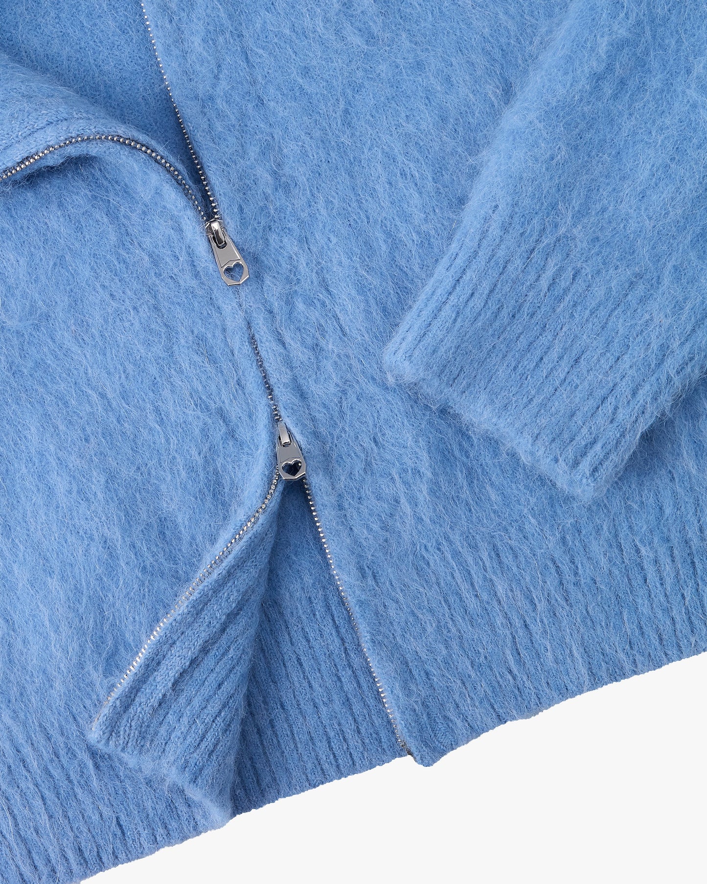 Alpachino Knit Zip-Up Blue