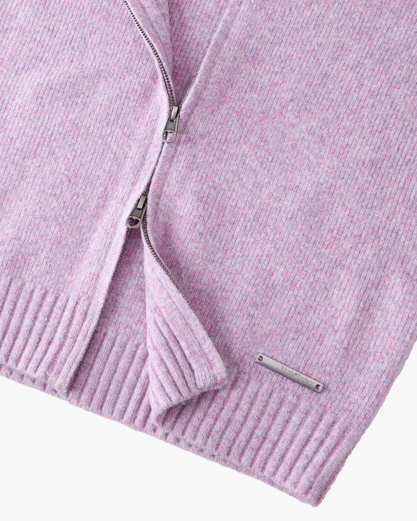 Sweet Zip-up Knit Lilac