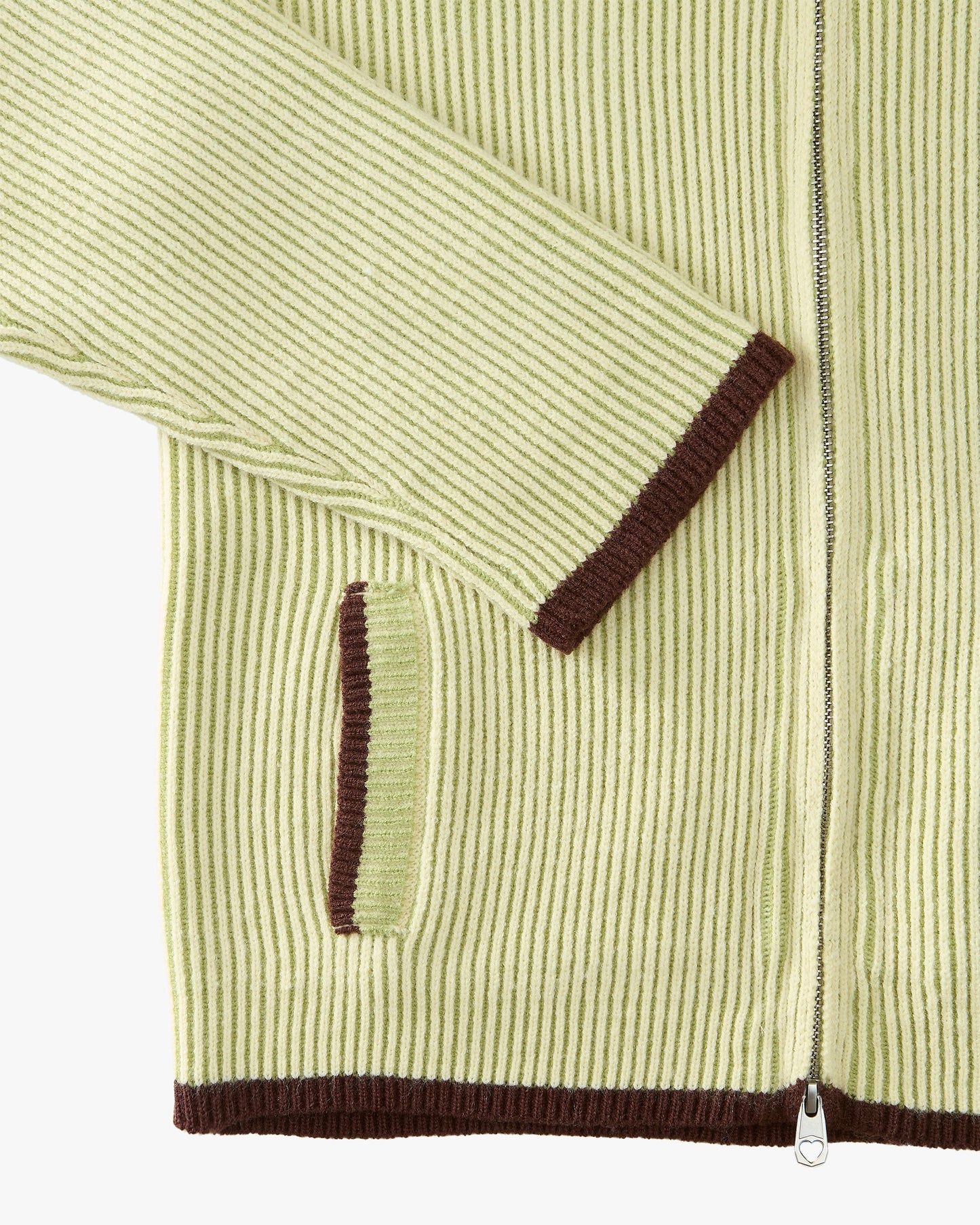 Classy Zip-Up Knit Cardigan Yellow
