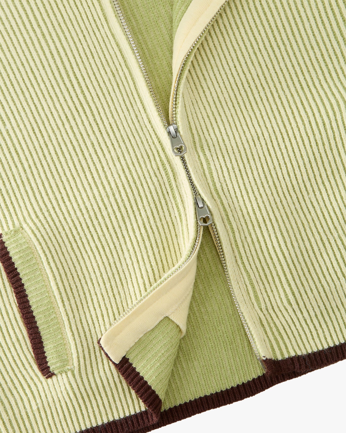 Classy Zip-Up Knit Cardigan Yellow
