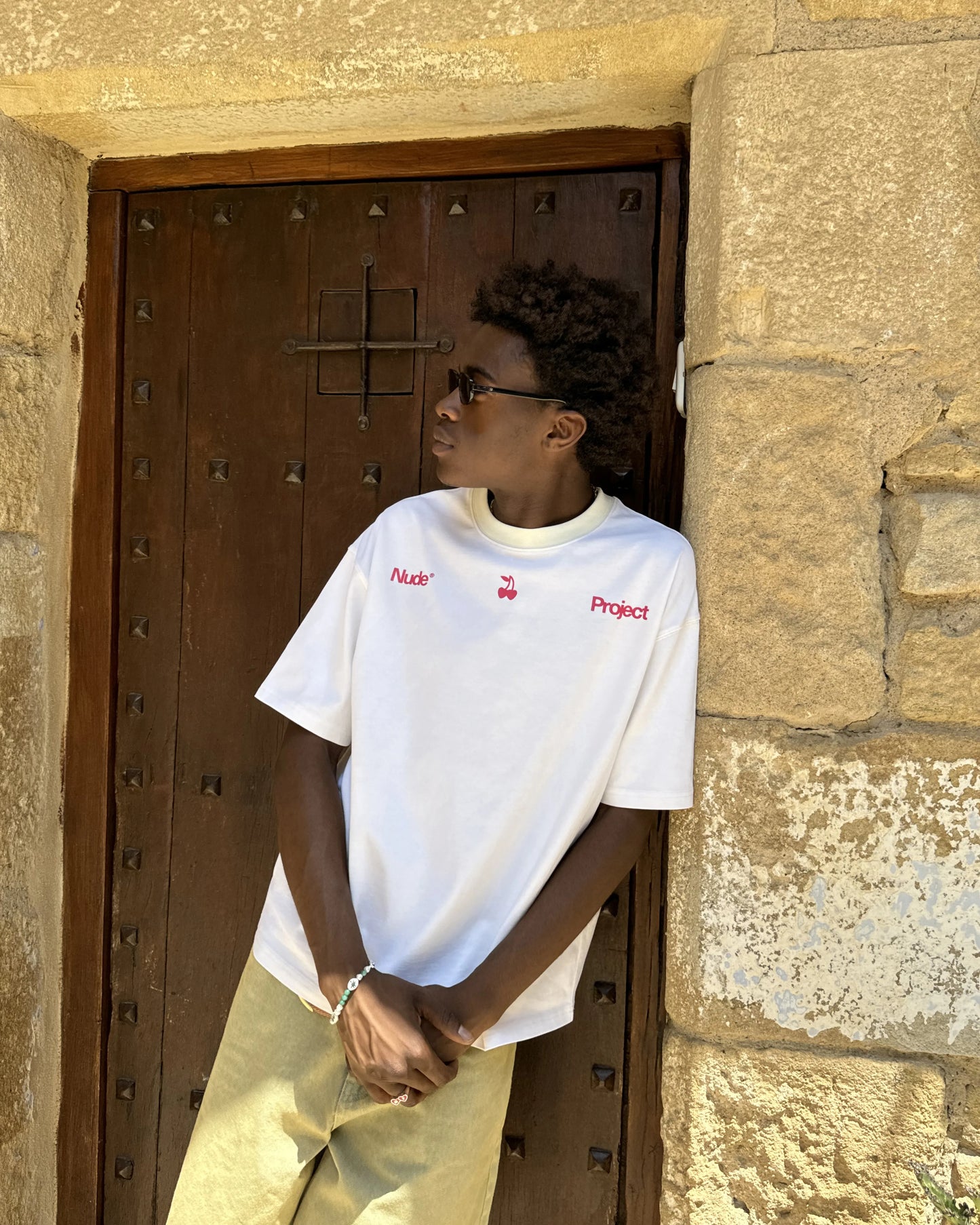 Motto Tee Beige
