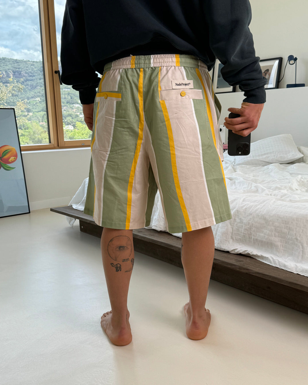 Esvedra Shorts Beige/Green