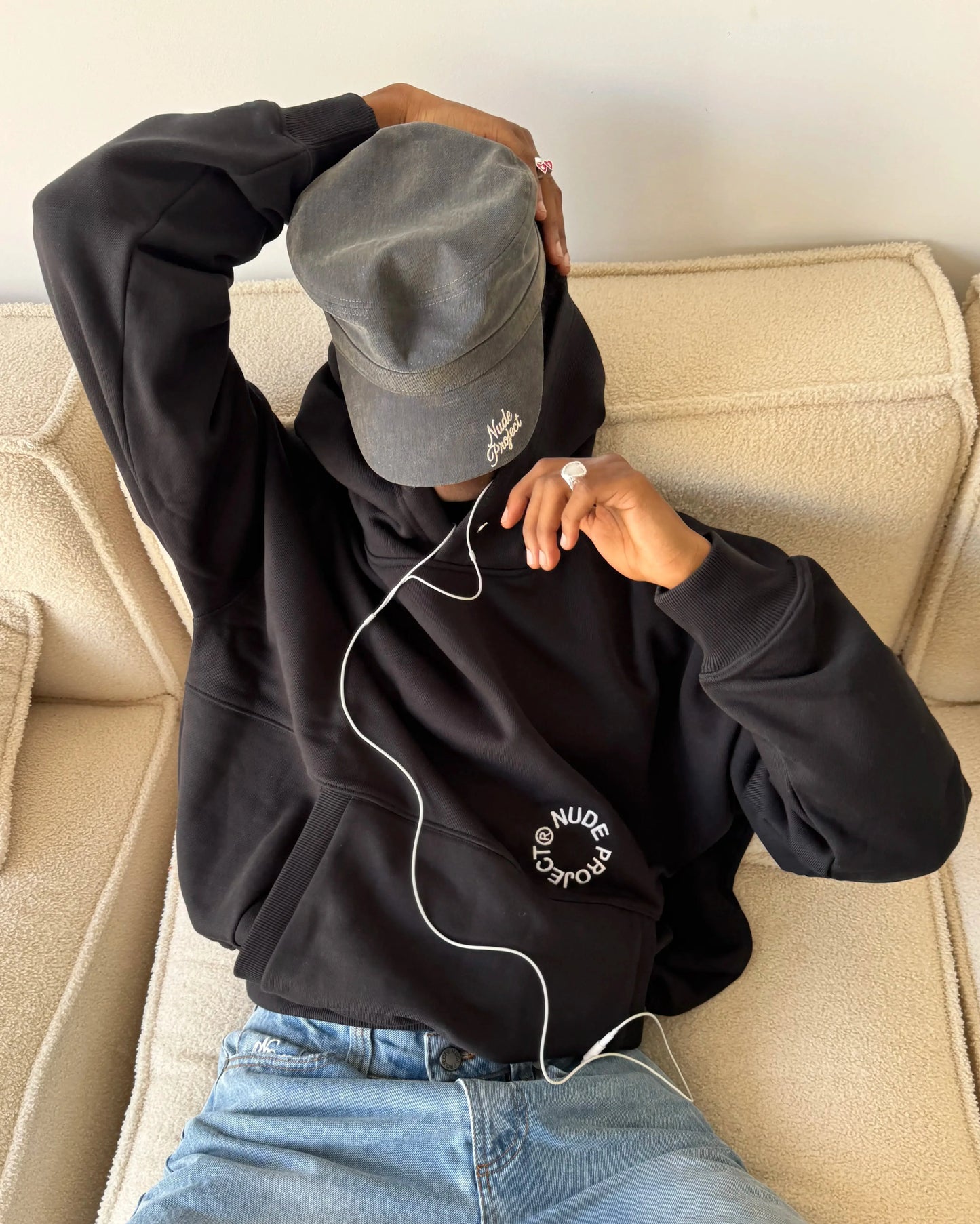 Velvet Denim Cap