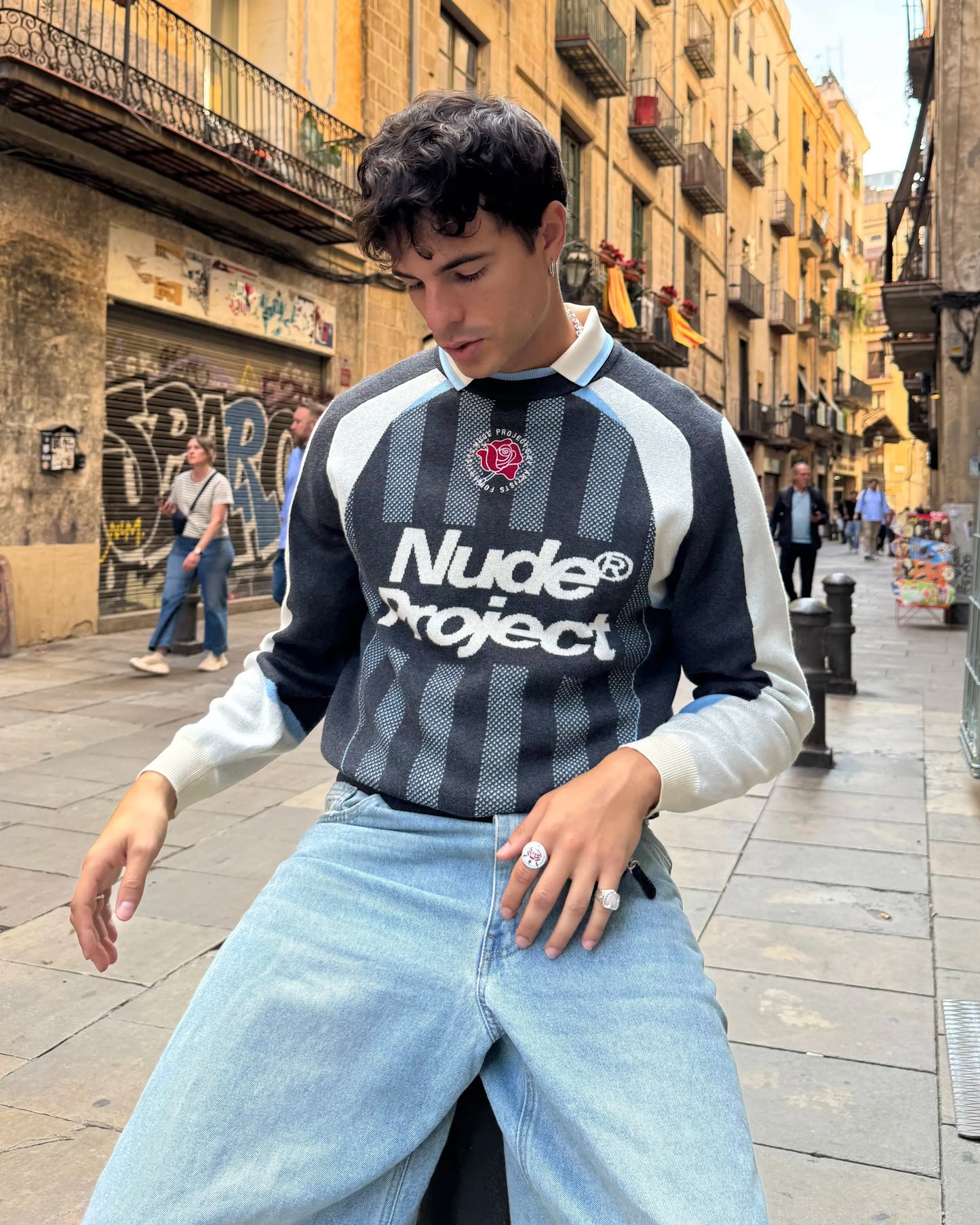 Grass Football Knit Grey