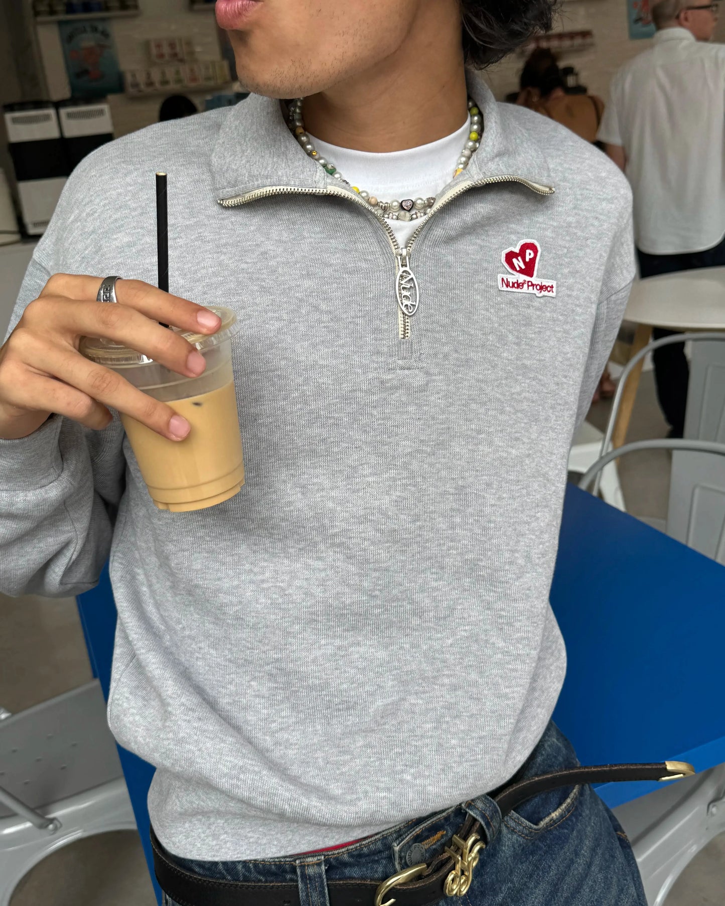 Cutie Heart Half-Zip