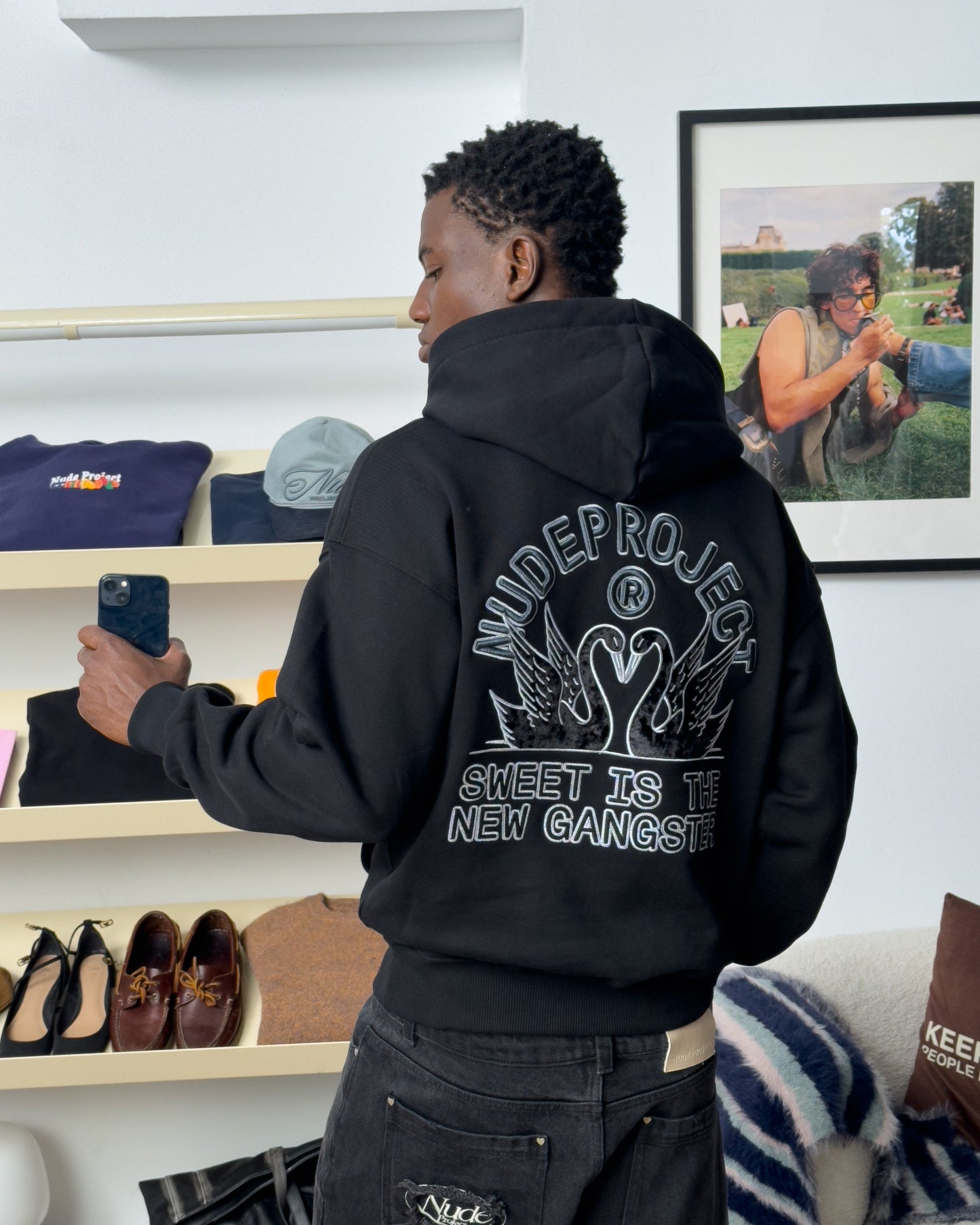 Swans Hoodie Black