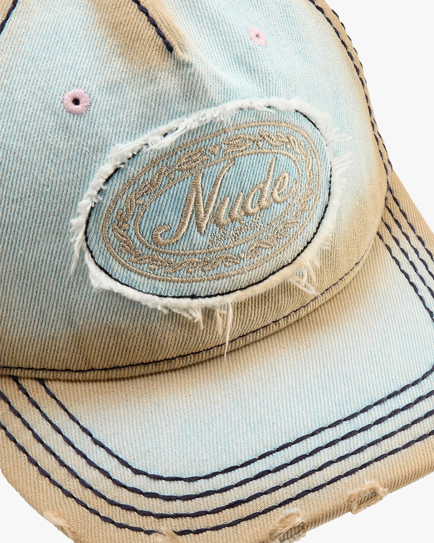Laurel Denim Cap White