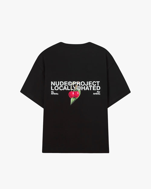 Locally Hated Cherry Tee Black