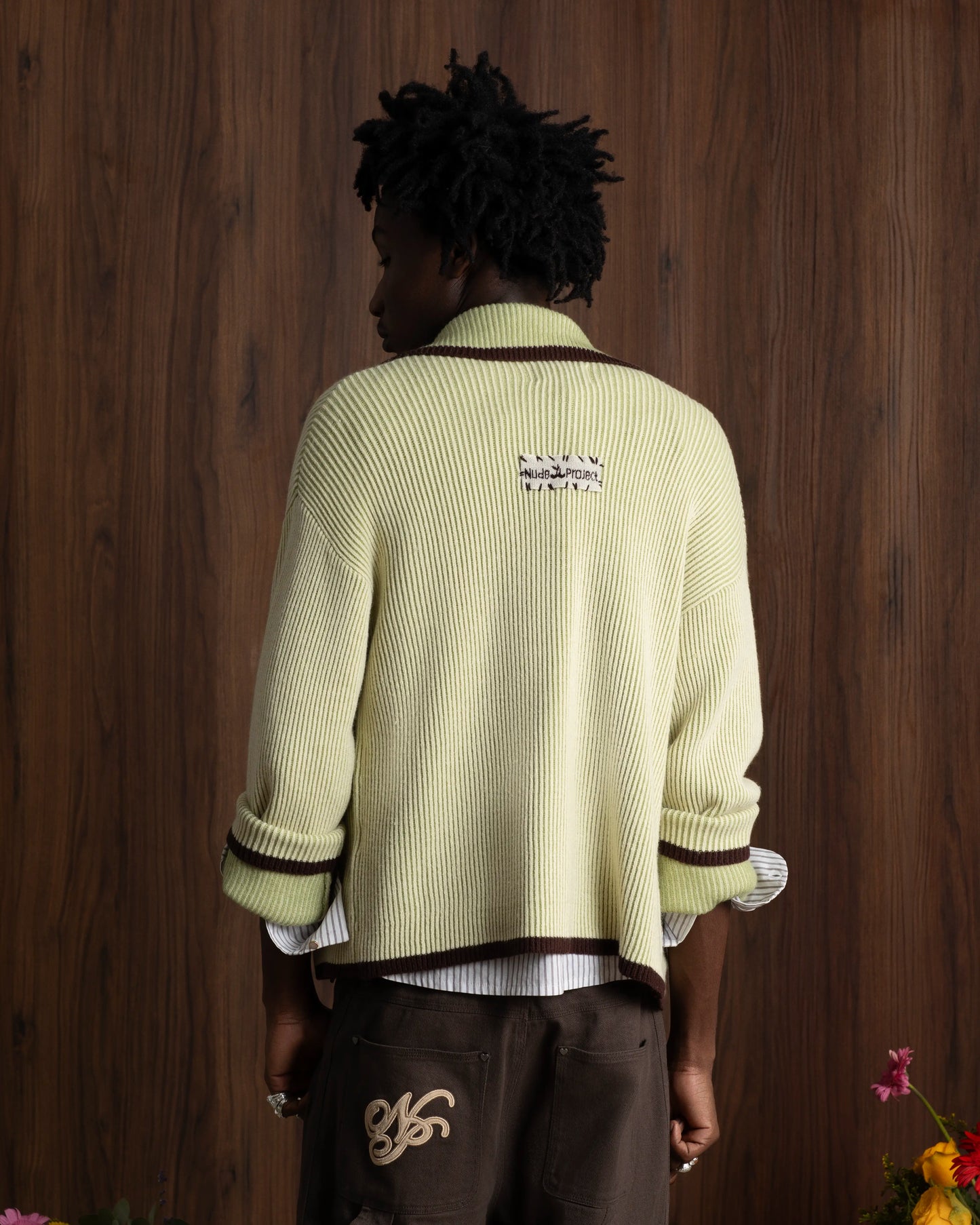 Classy Zip-Up Knit Cardigan Yellow