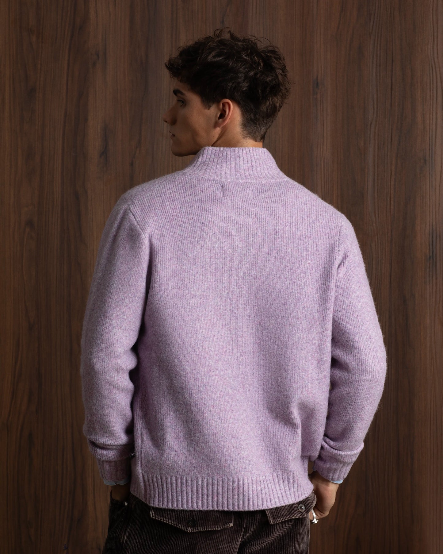 Sweet Zip-up Knit Lilac