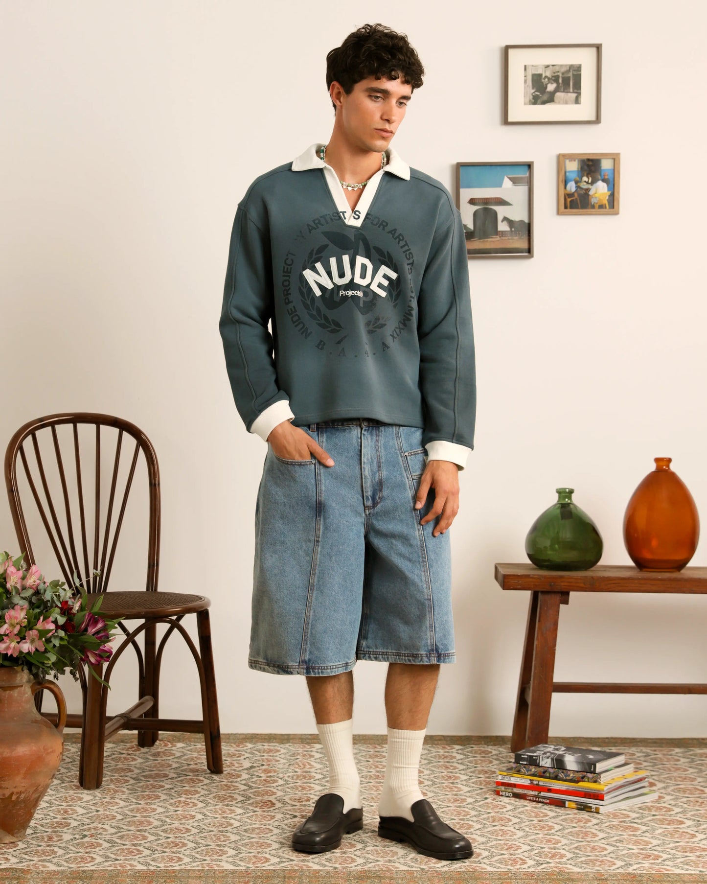 Updown Denim Shorts