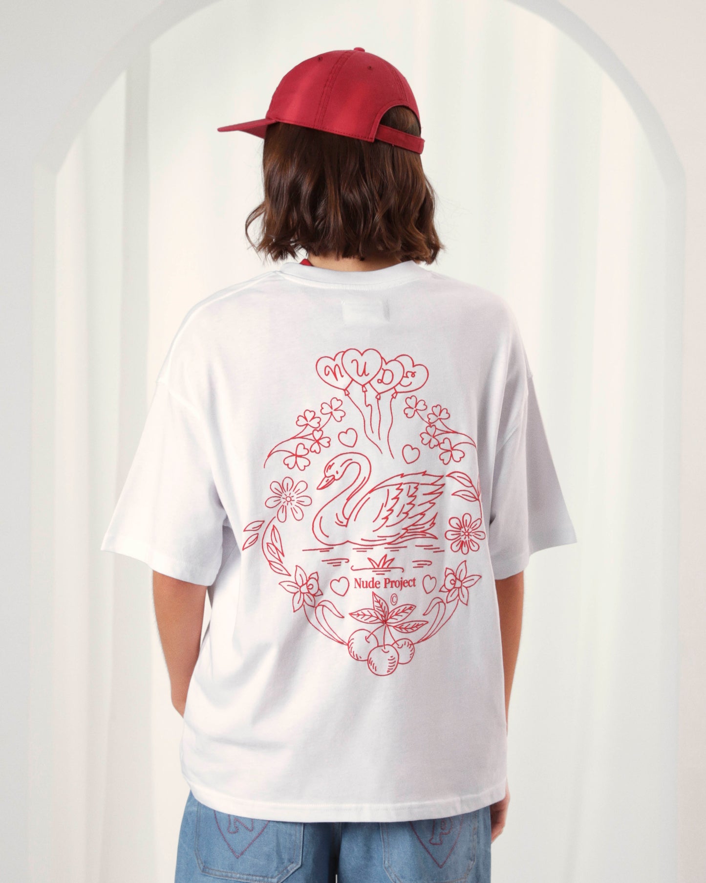 Swan Garden Tee White