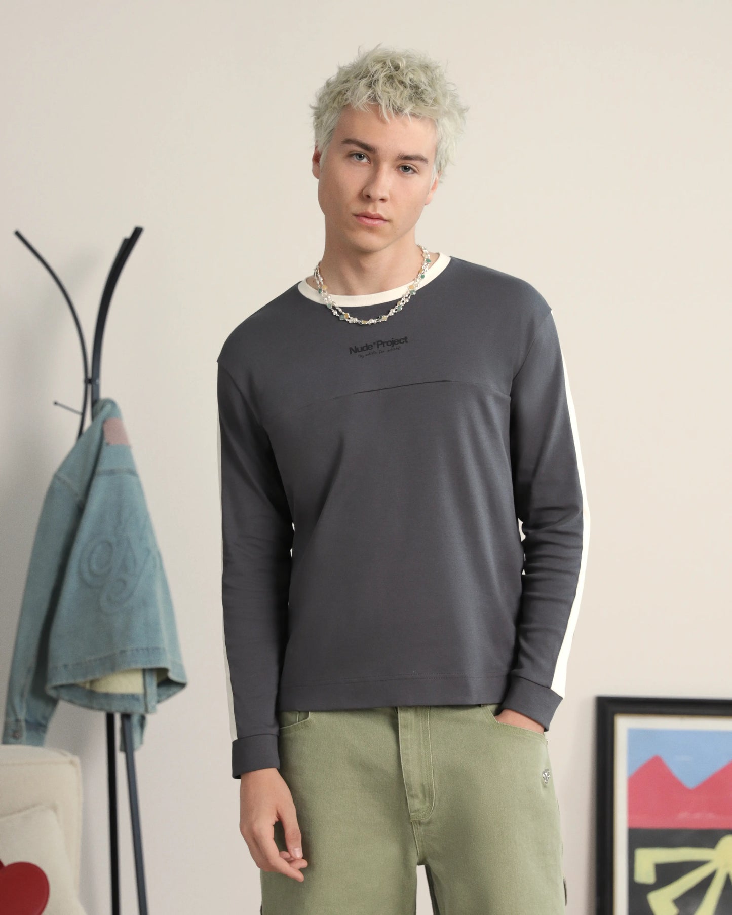 Vintage Sports Long-Sleeve Grey