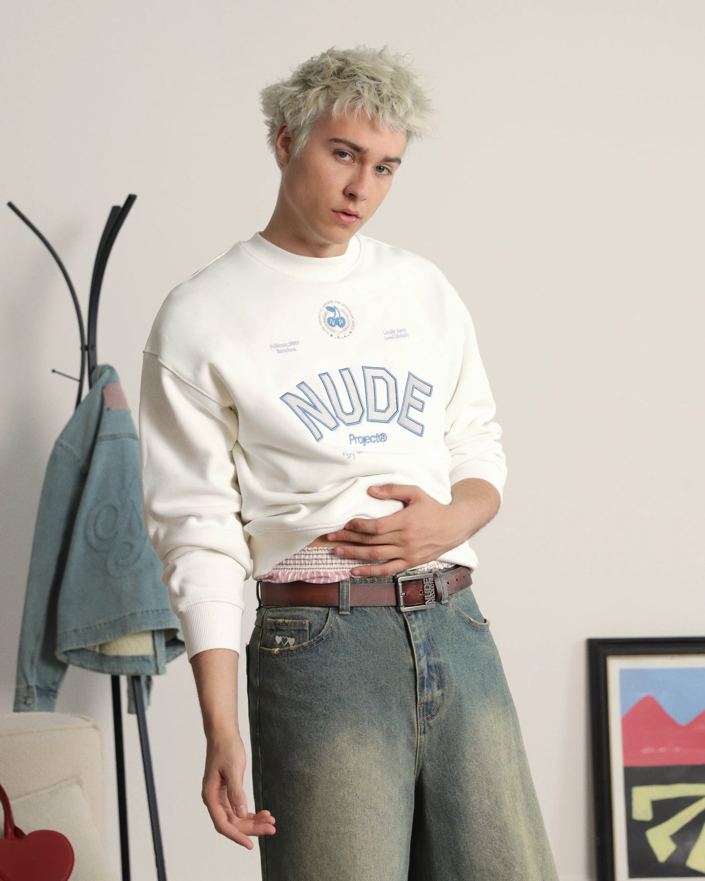 Varsity Sweatshirt Marshmallow