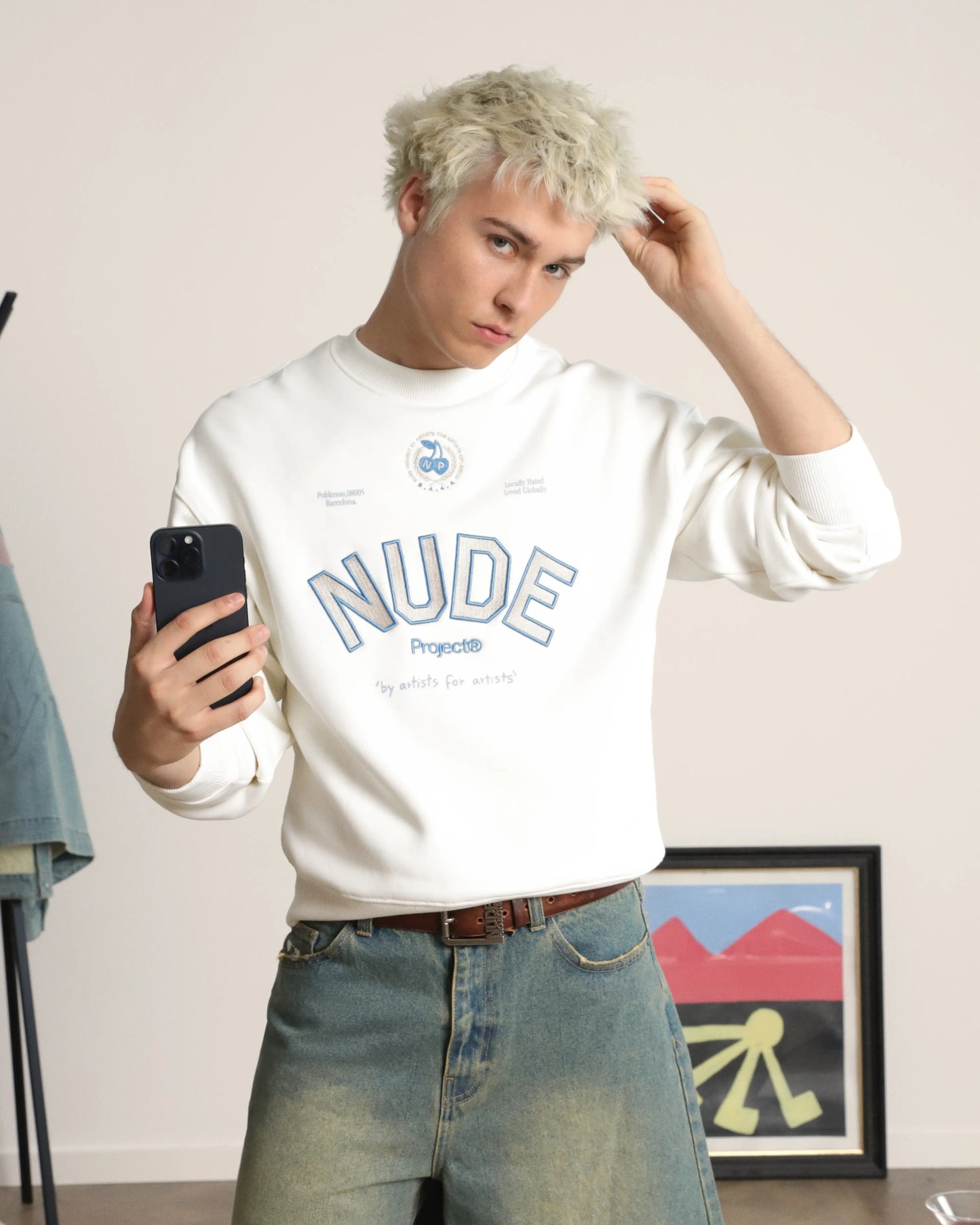 Varsity Sweatshirt Marshmallow