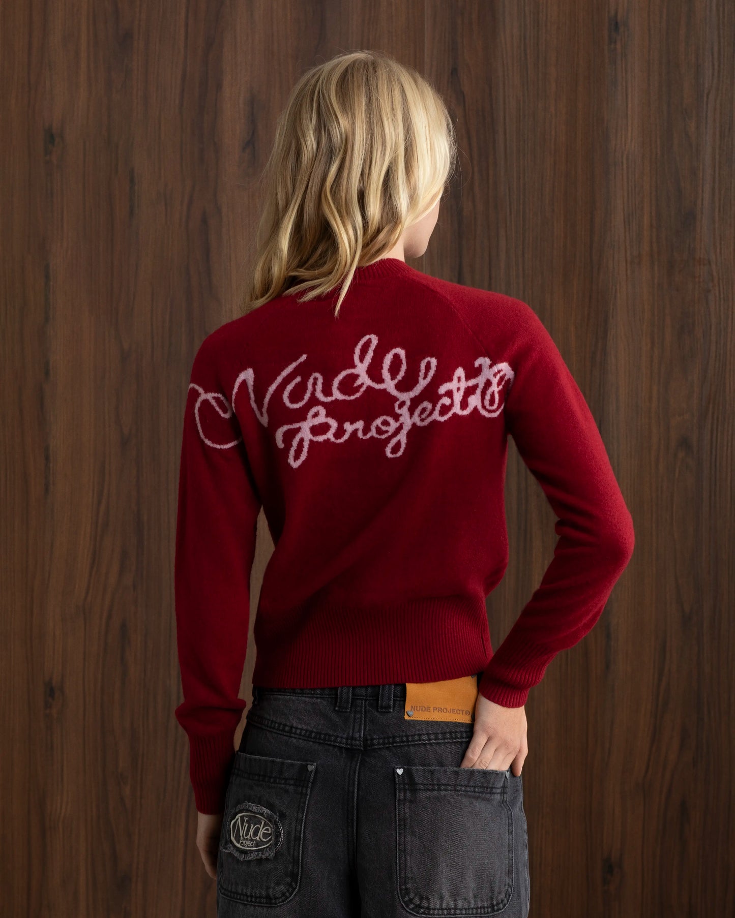 Busy Knit Sweater Red
