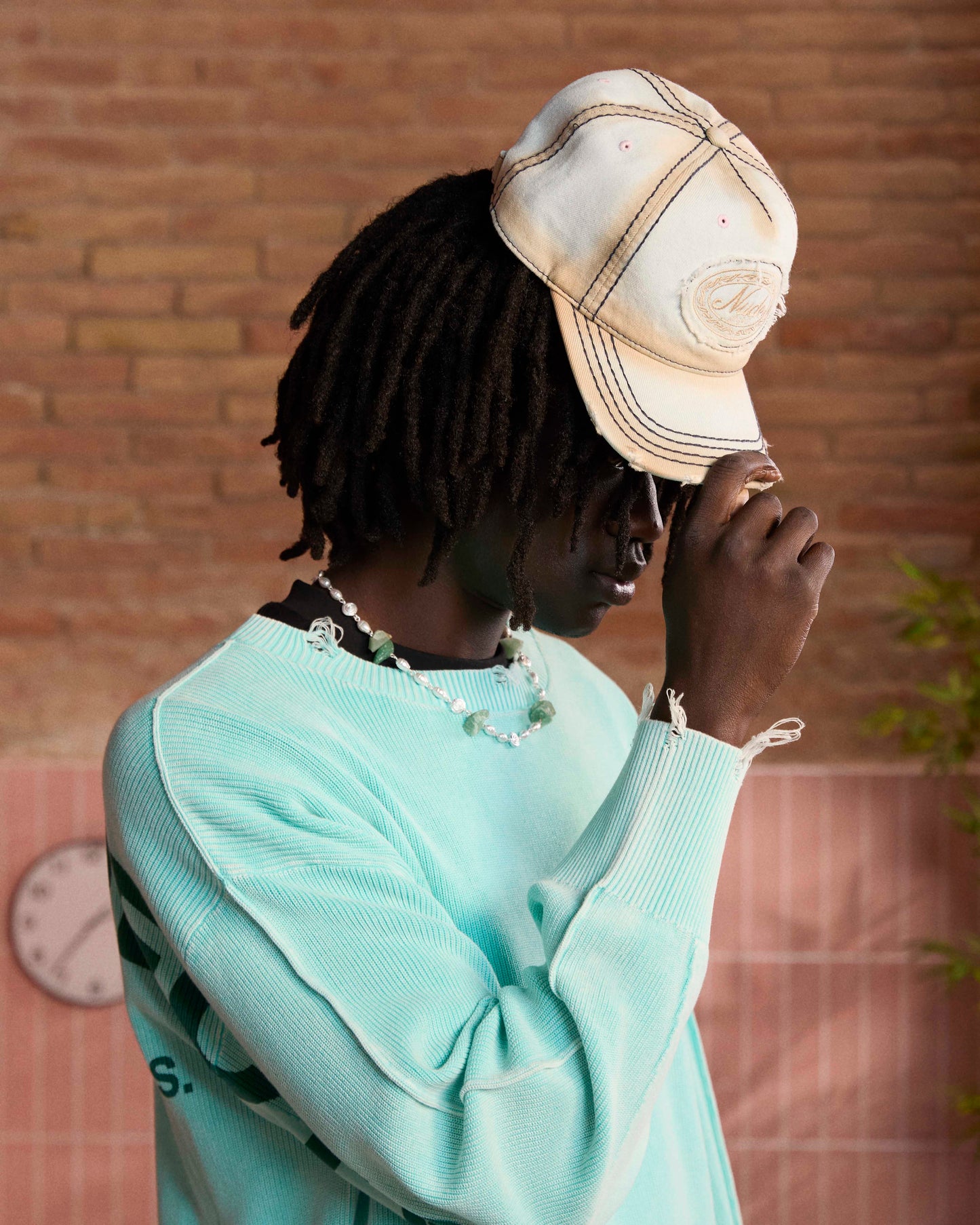 Laurel Denim Cap White