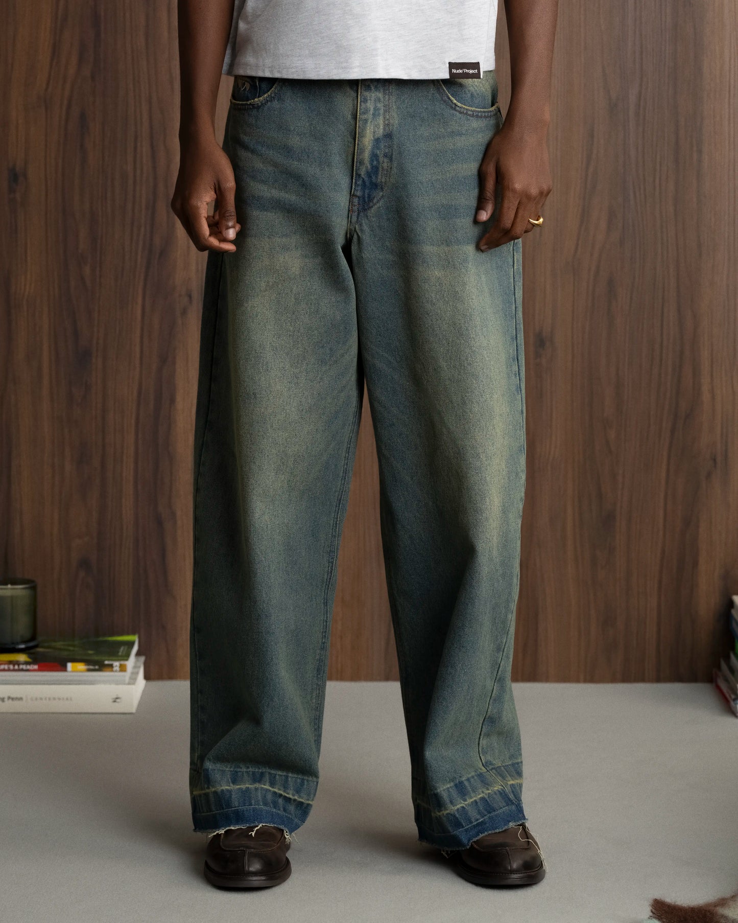 Old baggy demin dirty wash