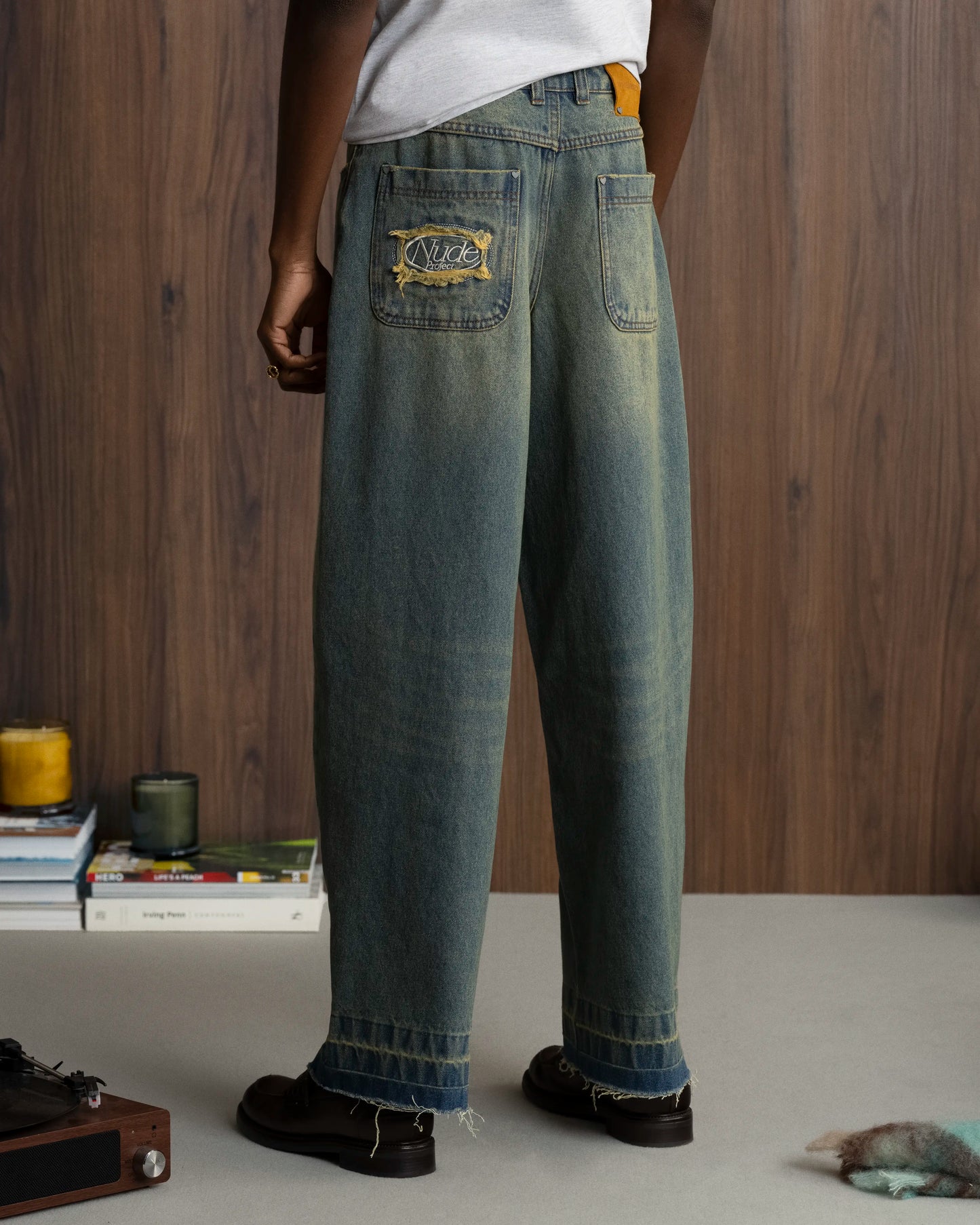 Old baggy demin dirty wash