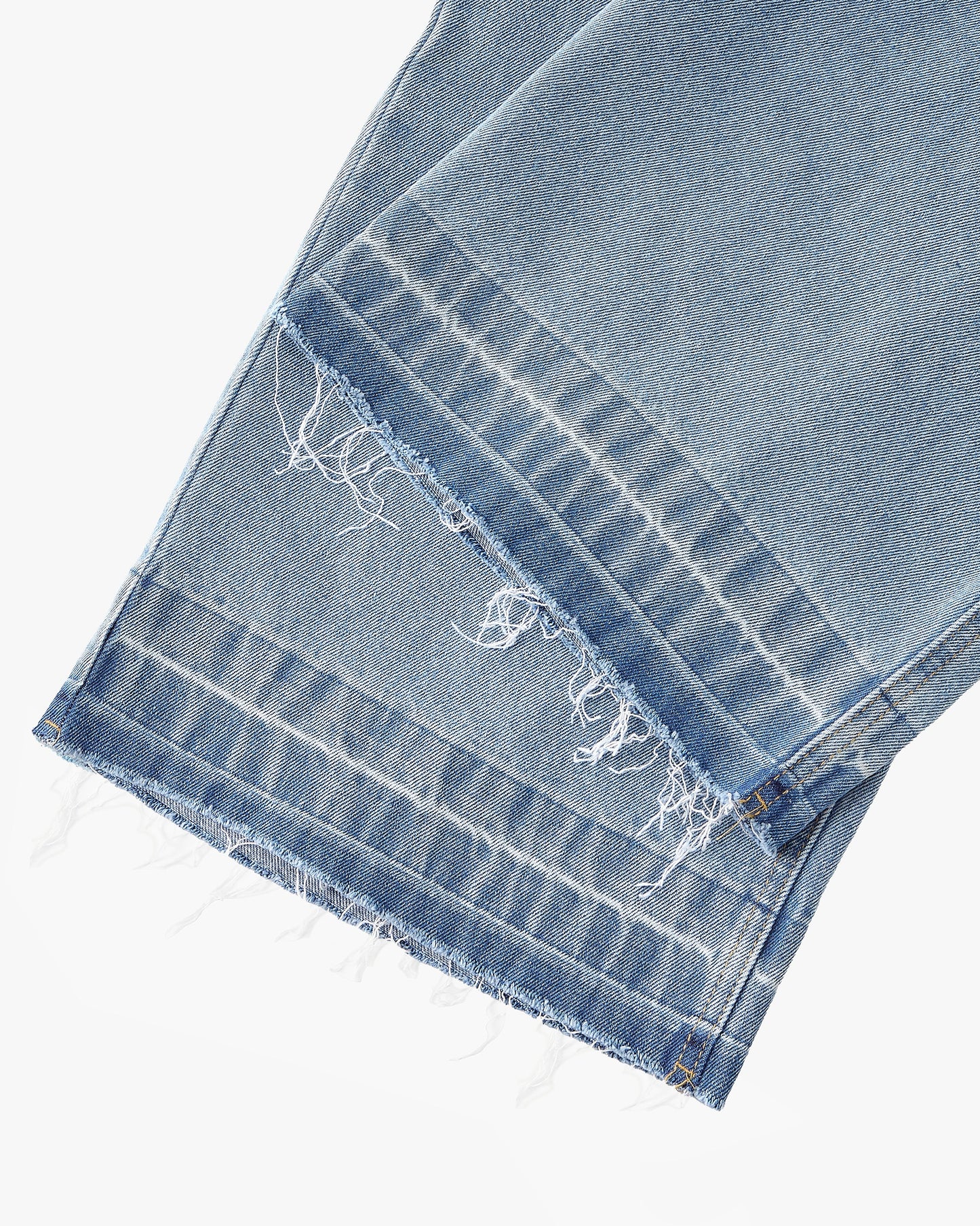 Old Baggy Denim Fantasy Jewel Flowers