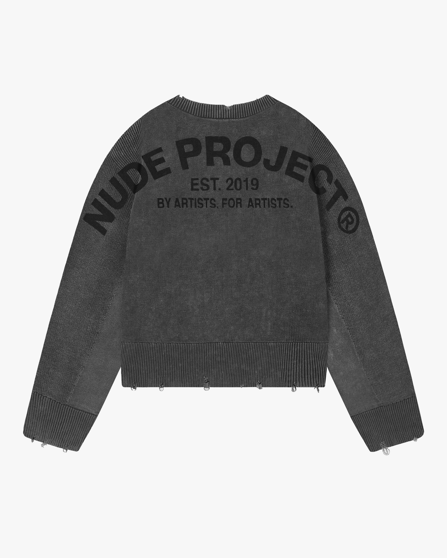 Perfect Cropped Knit Sweater Ash