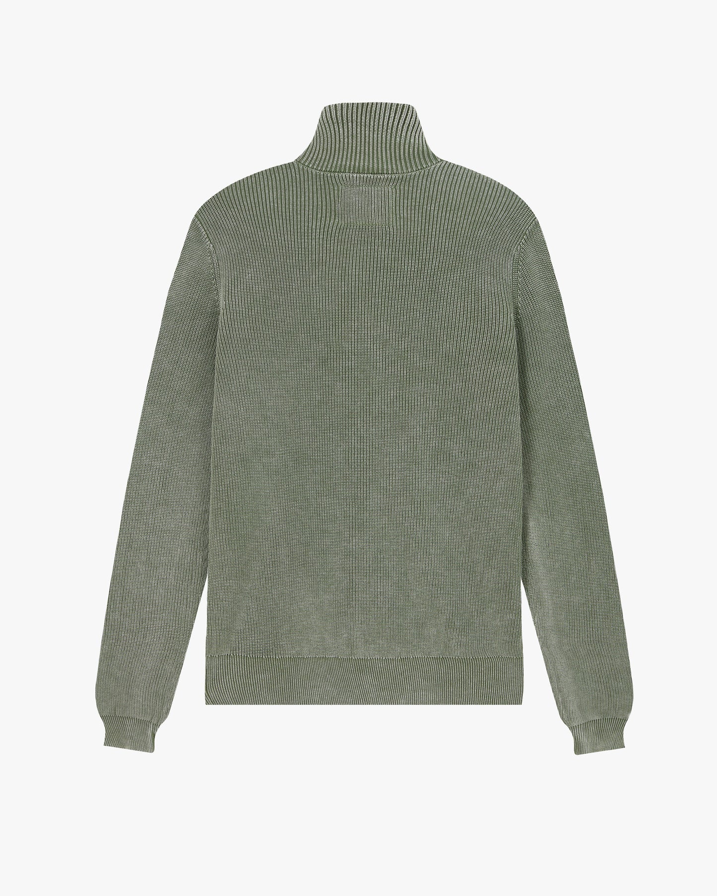 Shady Zip-Up Knit Cardigan Green