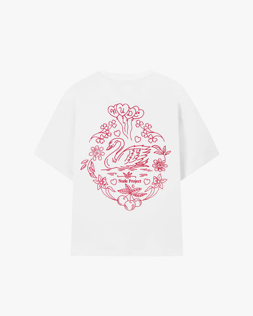 Swan Garden Tee White