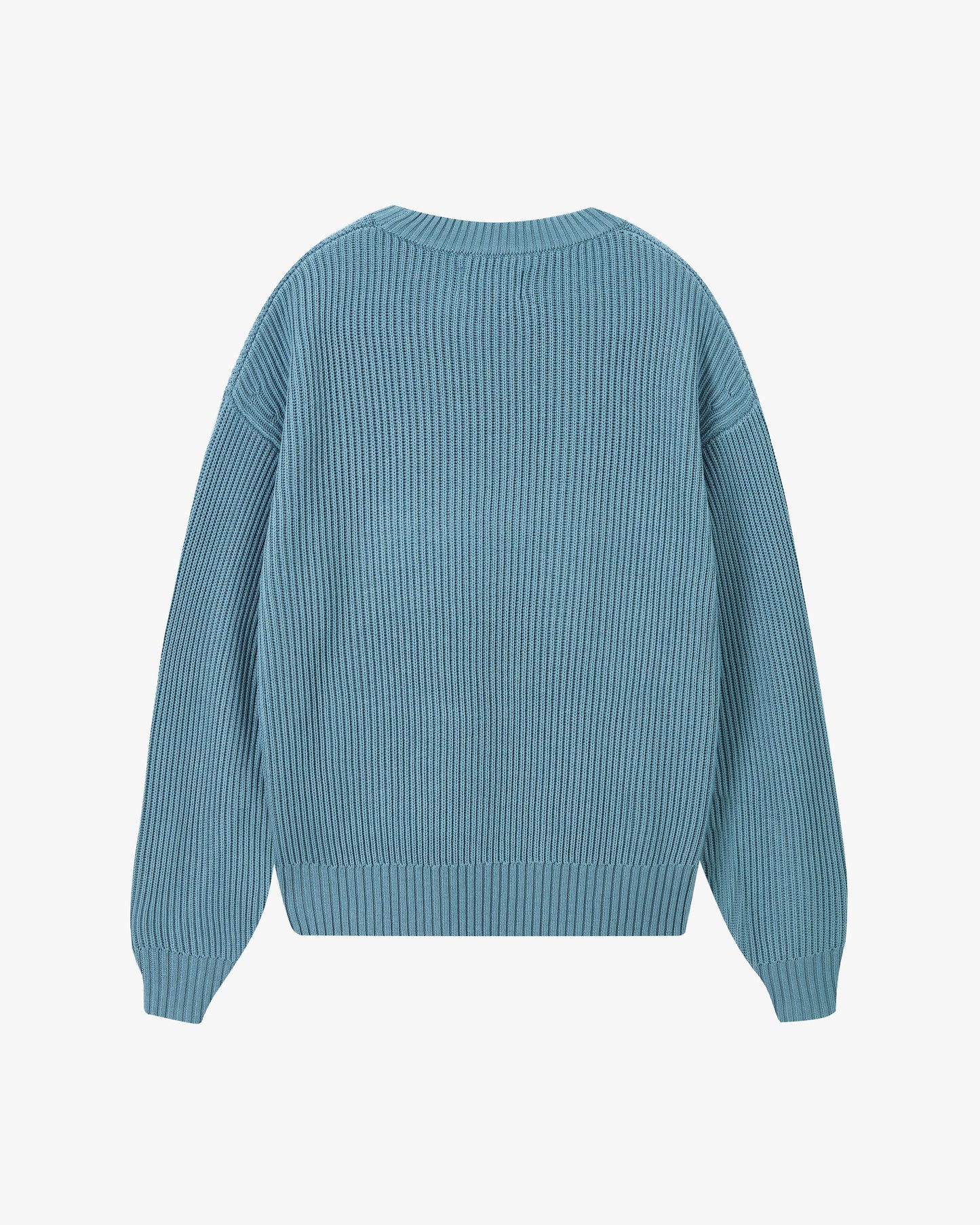 Wavy Knit Sweater Blue