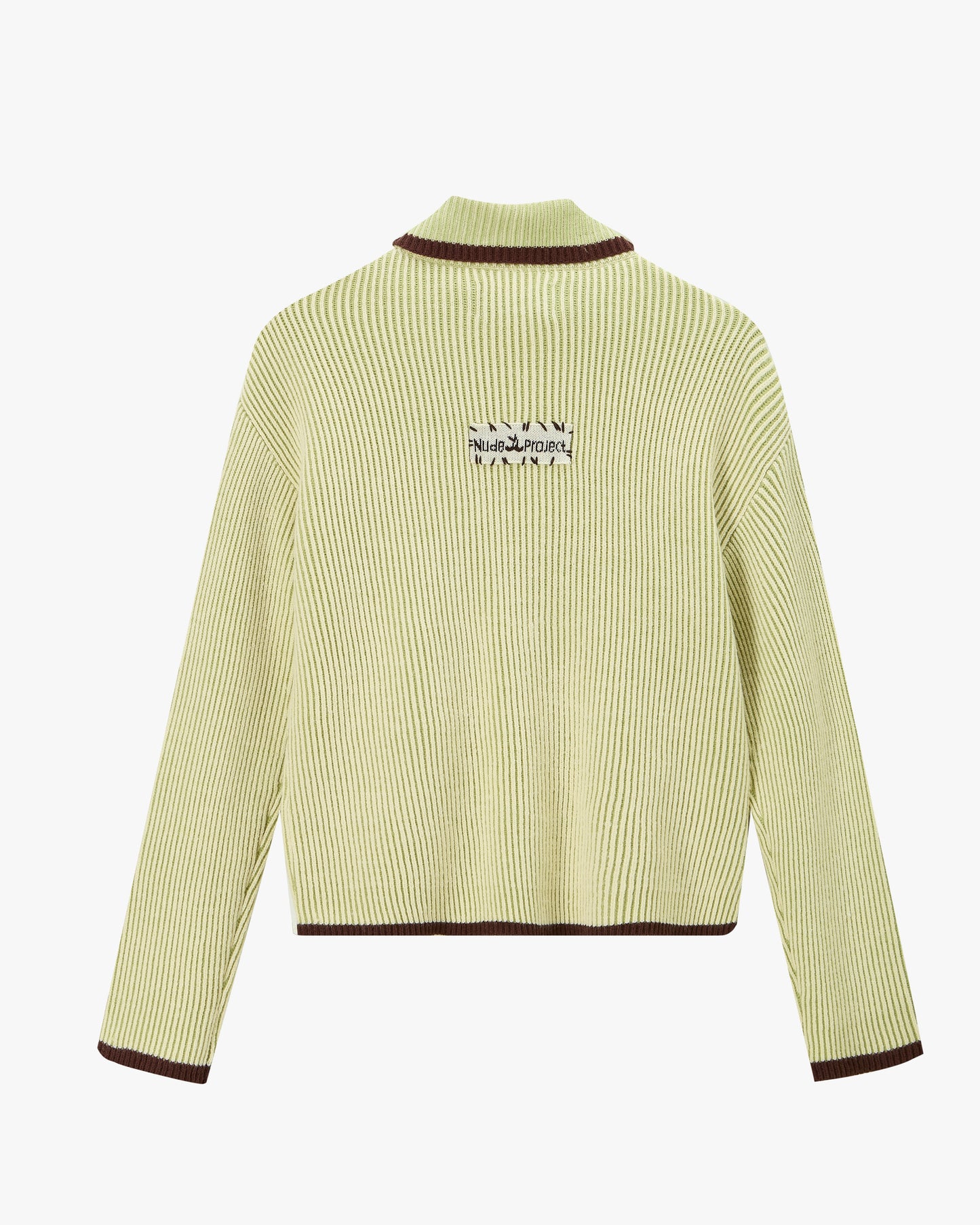 Classy Zip-Up Knit Cardigan Yellow