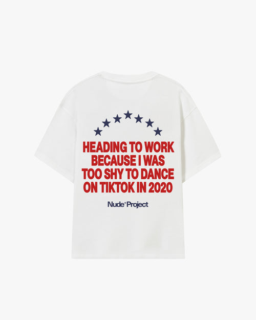 9-5 Tee White