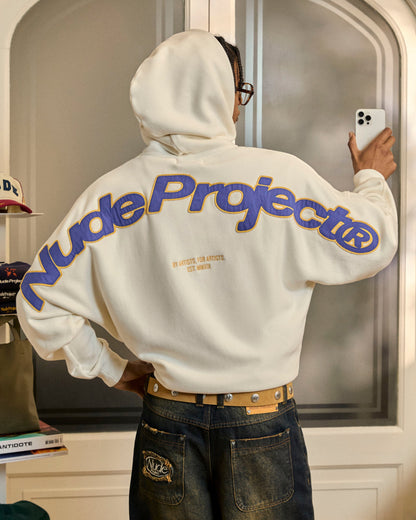 Beast Zip-Up Hoodie Marshmallow