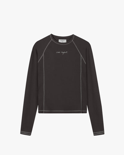 Waffle Long-Sleeve Tee 2 Pack Marshmallow/Black