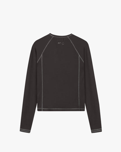 Waffle Long-Sleeve Tee 2 Pack Marshmallow/Black