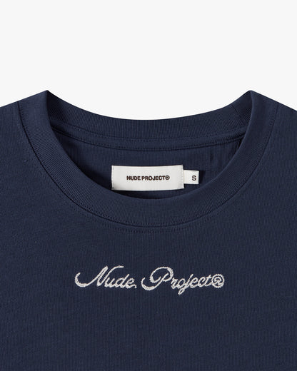 Peach Tee Navy