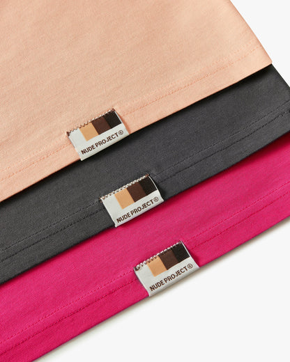 Basic Tee Salmon/Ash/Pink 3Xpack