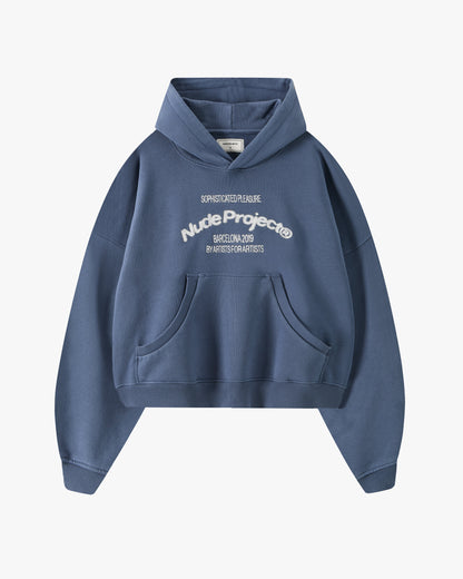 Liberty Boxy Hoodie Blue