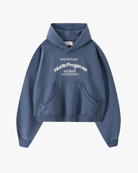 Liberty Boxy Hoodie Blue