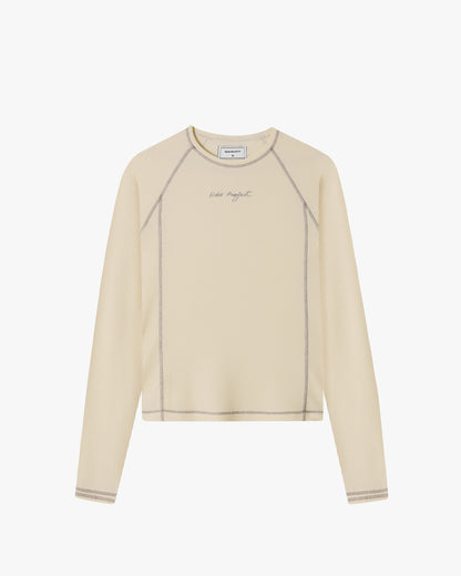 Waffle Long-Sleeve Tee 2 Pack Marshmallow/Black