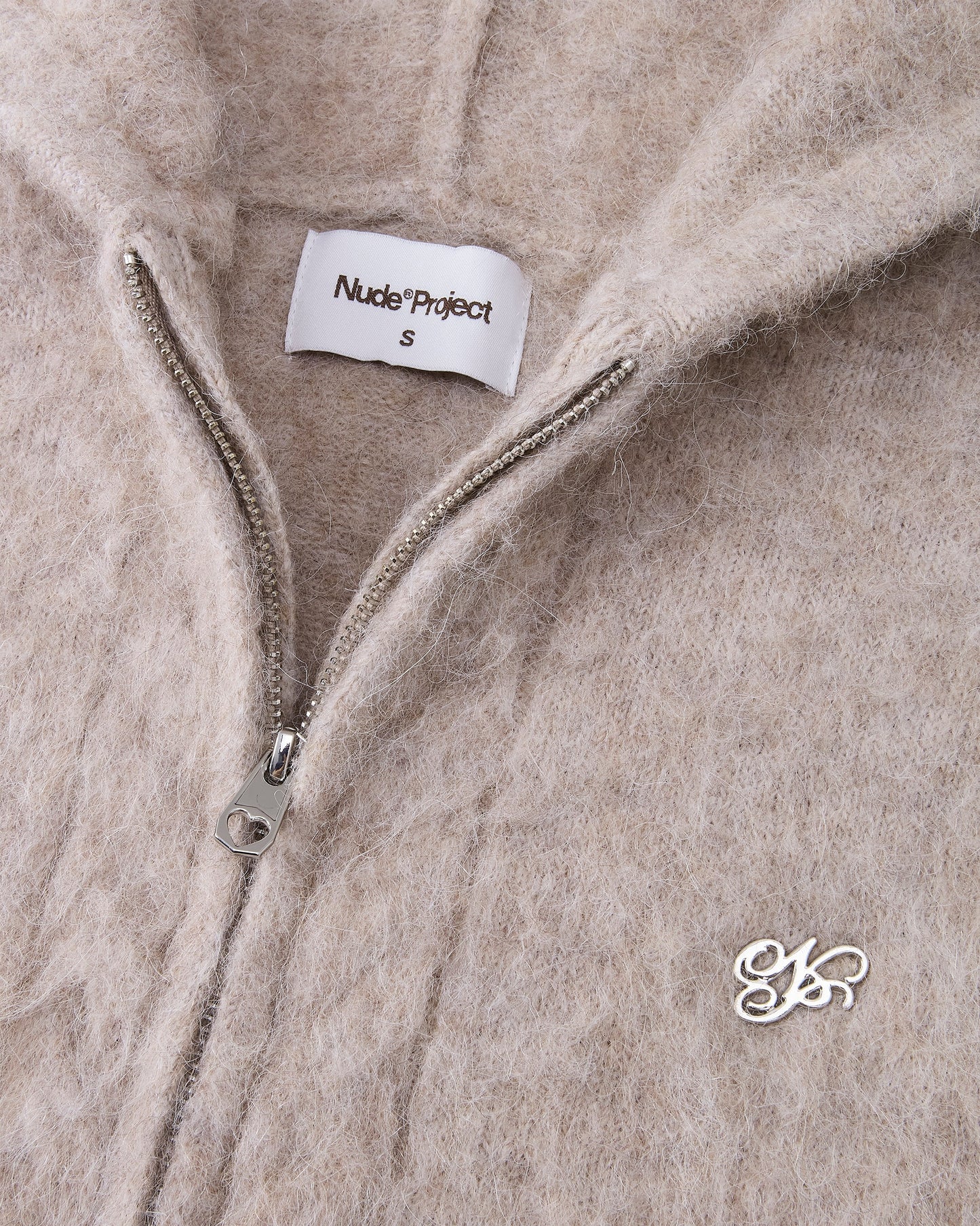 Alpachino Zip-Up Knit Beige