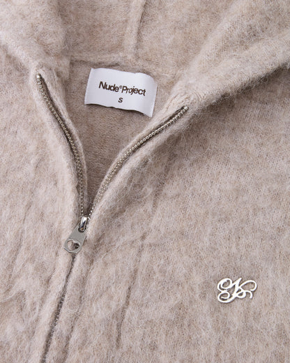Alpachino Zip-Up Knit Beige