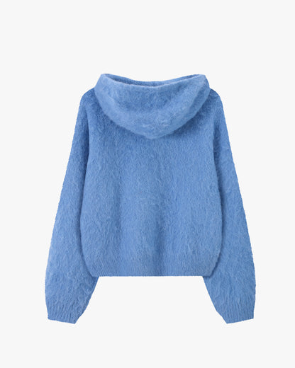 Alpachino Knit Zip-Up Blue
