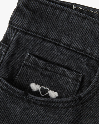 Basic Denim Shorts Black