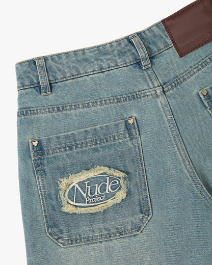 Basic Denim Shorts Sand Wash