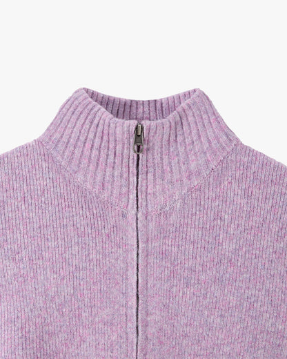 Sweet Zip-up Knit Lilac