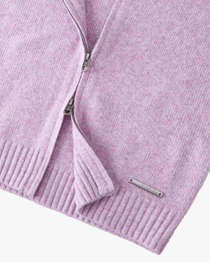 Sweet Zip-up Knit Lilac