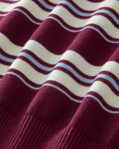 Bulldog Zip-Up Knit Cardigan