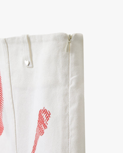 Cherry White Skirt