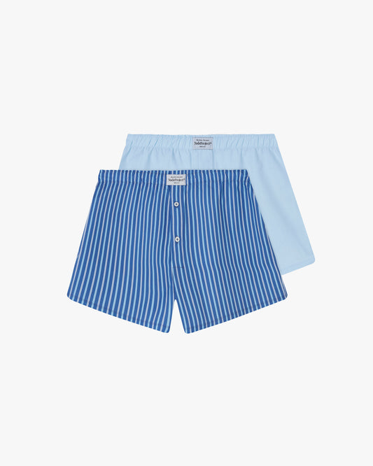 Essential Boxer Striped Blue/Baby Blue 2Xpack