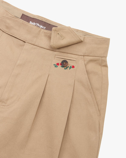 Vinyl Chino Pants Beige